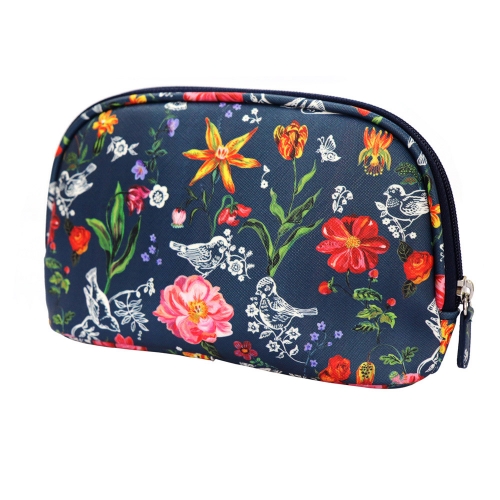 NATHALIE LETE COSMETIC POUCH MY GARDEN NAVY