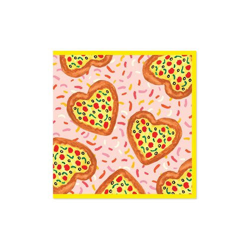 HAPPY CARD- BBH Heart-shape pizza