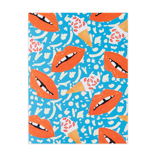 HANDHELD NOTEBOOK (WITH WIRE)-BBH-lipstick and ice cream